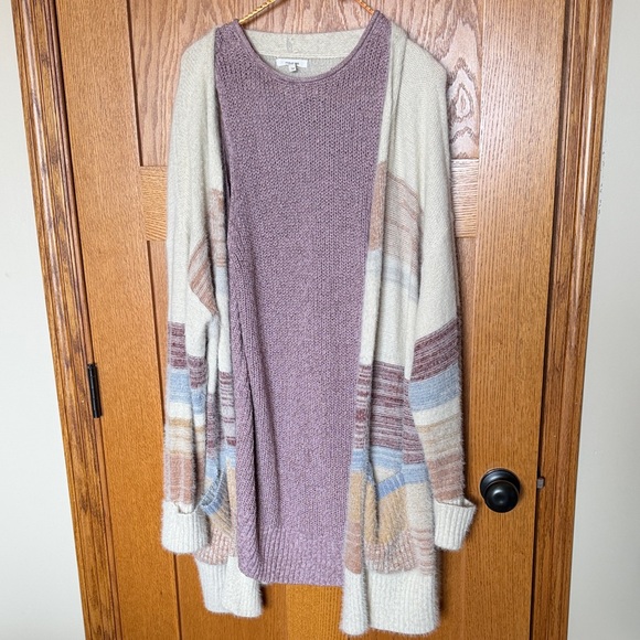 Maurices Sweaters - Maurices Multicolor Striped Cardigan